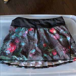 Flowered LuLu Lemon workout skort